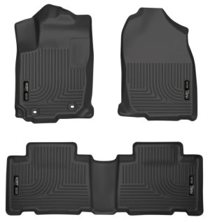 Toyota RAV4 Floor Mats - Front & 2nd Seat - Husky Liners - Weatherbeater - Black - `13-`27